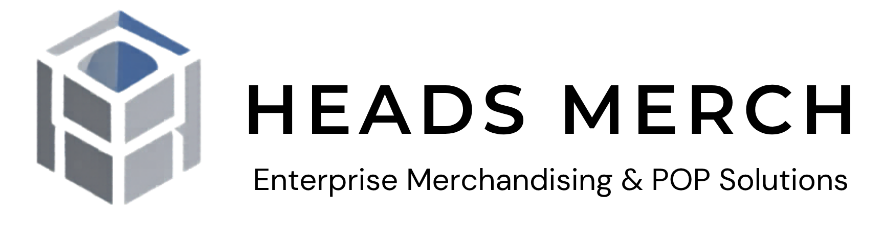 heads merch logo letra negra